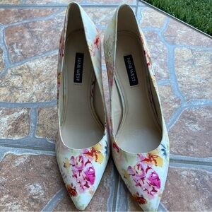 Nine West Multicolor Floral Pointed Heels